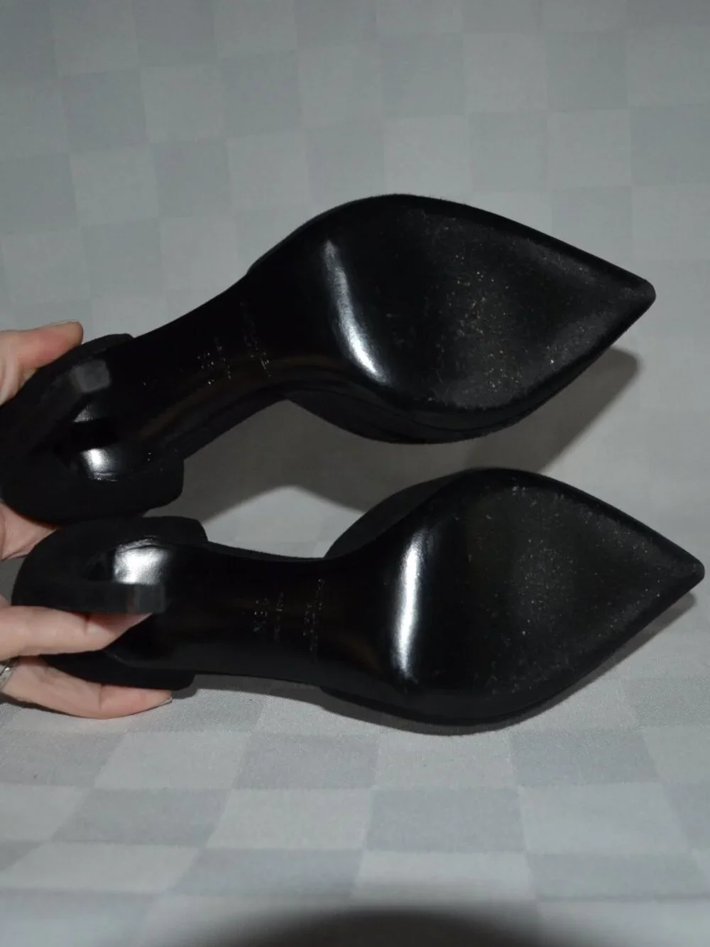 $1095 Sz 35.5 SAINT LAURENT D'Orsay Black Suede Pumps 4" Heels - Picture 6 of 7